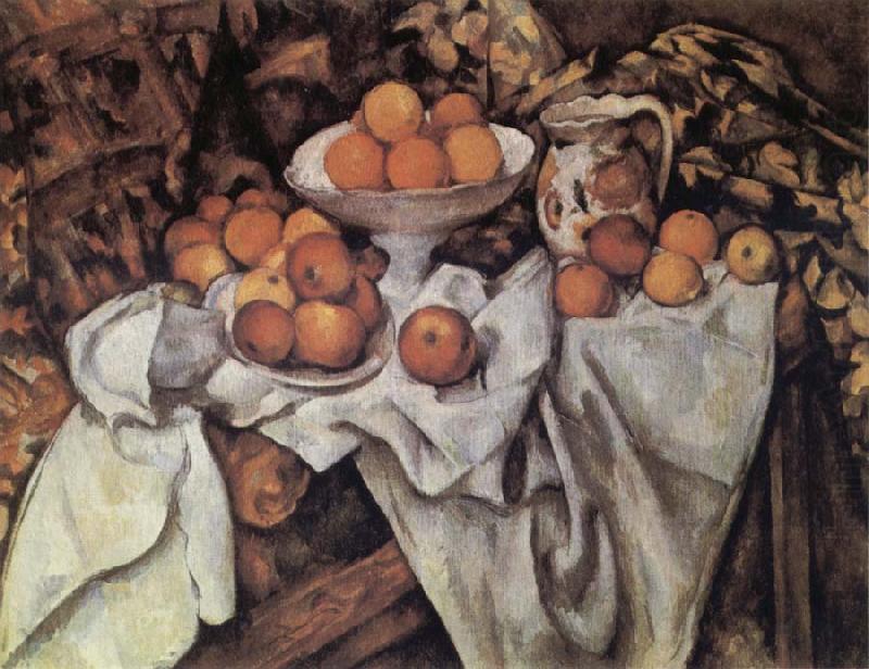 Still Life with Apples and Oranges, Paul Cezanne